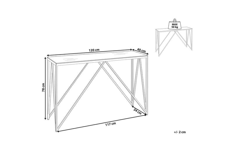 Konsolipöytä Weso - Huonekalut - Pöytä & ruokailuryhmä - Apupöytä & sivupöytä - Konsolipöytä