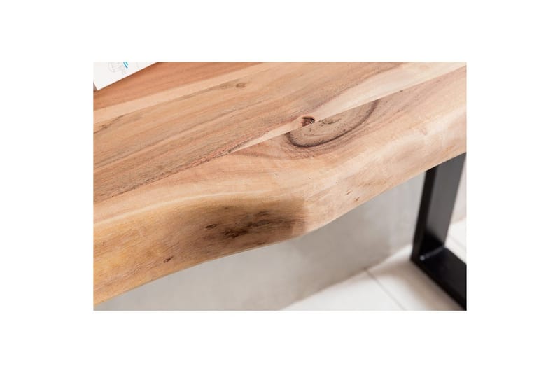 Konsolipöytä Wohnling Gaya-massiivipuinen maalaistyyli puun reunalla - Huonekalut - Pöytä & ruokailuryhmä - Apupöytä & sivupöytä - Konsolipöytä