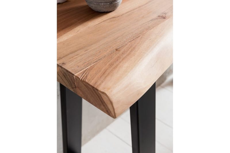 Konsolipöytä Wohnling Gaya-massiivipuinen maalaistyyli puun reunalla - Huonekalut - Pöytä & ruokailuryhmä - Apupöytä & sivupöytä - Konsolipöytä