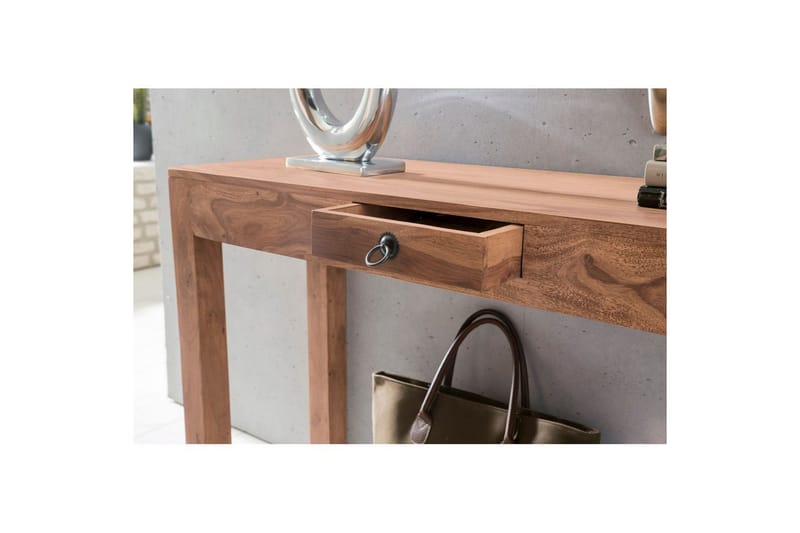 Konsolipöytä Wohnling massivipuu, 1 laatikko, maalaismainen tyyli Akaasia - Akaasia - Huonekalut - Pöytä & ruokailuryhmä - Apupöytä & sivupöytä - Konsolipöytä