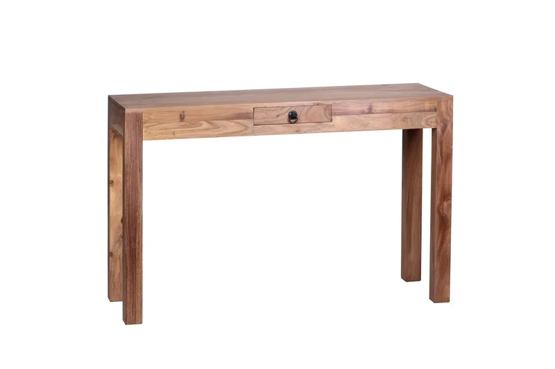Konsolipöytä Wohnling massivipuu, 1 laatikko, maalaismainen tyyli Akaasia, Akaasia