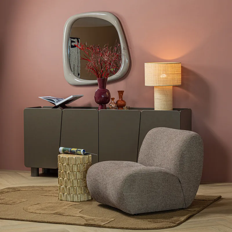 Koristeellinen sivupöytä Axu 35 cm ulkokäyttöön - Hiekka - Huonekalut - Pöytä & ruokailuryhmä - Apupöytä & sivupöytä - Lamppupöytä