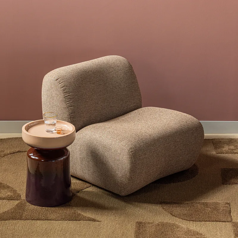 Koristeellinen sivupöytä Tumo 35 cm ulkokäyttöön, Lila/Ruskea