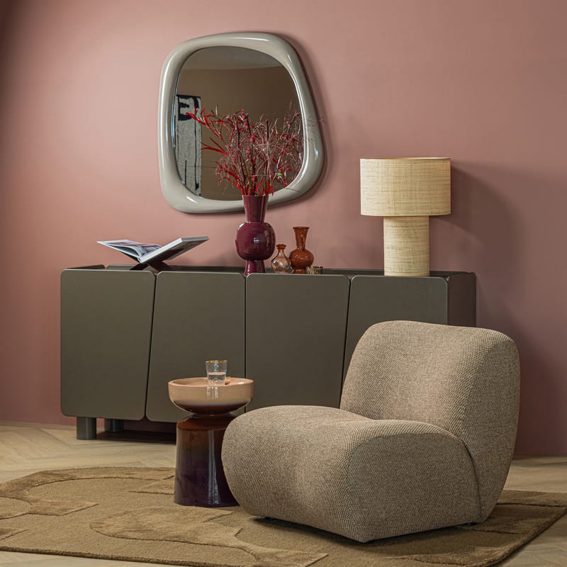 Koristeellinen sivupöytä Tumo 35 cm ulkokäyttöön - Lila/Ruskea - Huonekalut - Pöytä & ruokailuryhmä - Apupöytä & sivupöytä - Lamppupöytä