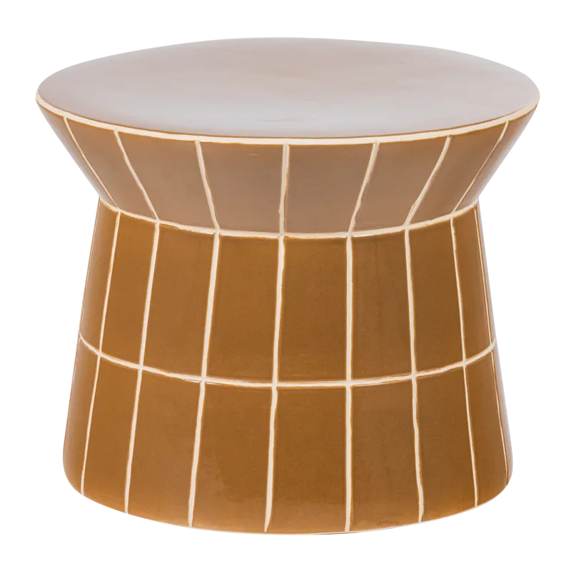 Koristeellinen sivupöytä Plu 38 cm pyöreä, Hunajankeltainen