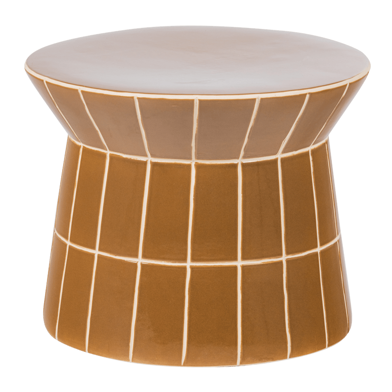 Koristeellinen sivupöytä Plu 38 cm pyöreä, Hunajankeltainen