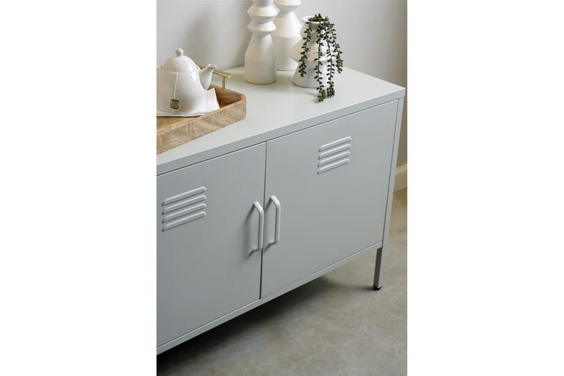 Korkea kaappi Mission District 100x40x64 cm, Haaleanvihreä - 100x40x64 cm, Haaleanvihreä - Säilytys - Kaappi - Säilytyskaappi