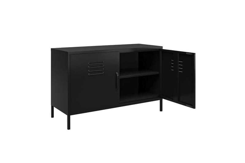 Korkea kaappi Mission District 100x40x64 cm, Musta - 100x40x64 cm, Musta - Säilytys - Kaappi - Säilytyskaappi