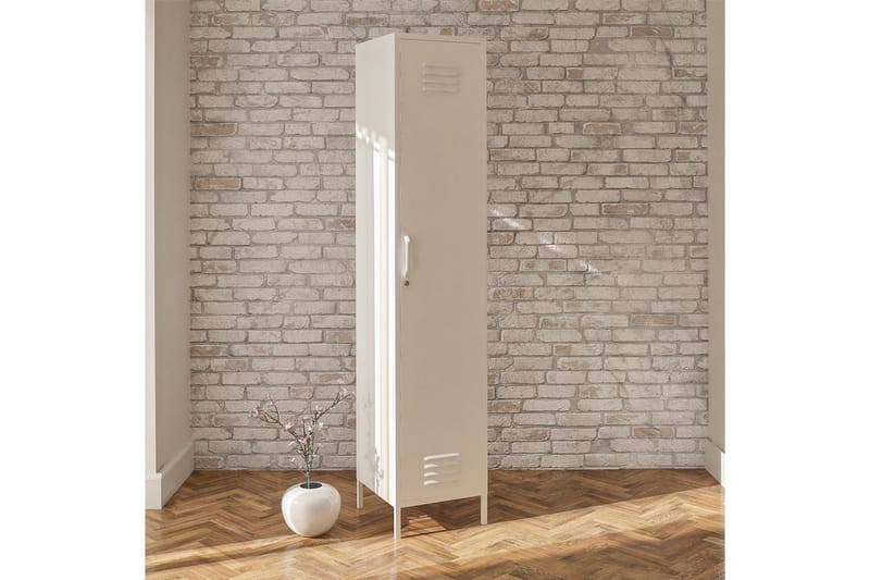 Korkea kaappi Mission District 38x40x185 cm, Valkoinen - 38x40x185 cm, Valkoinen - Säilytys - Kaappi - Säilytyskaappi - Pukukaappi