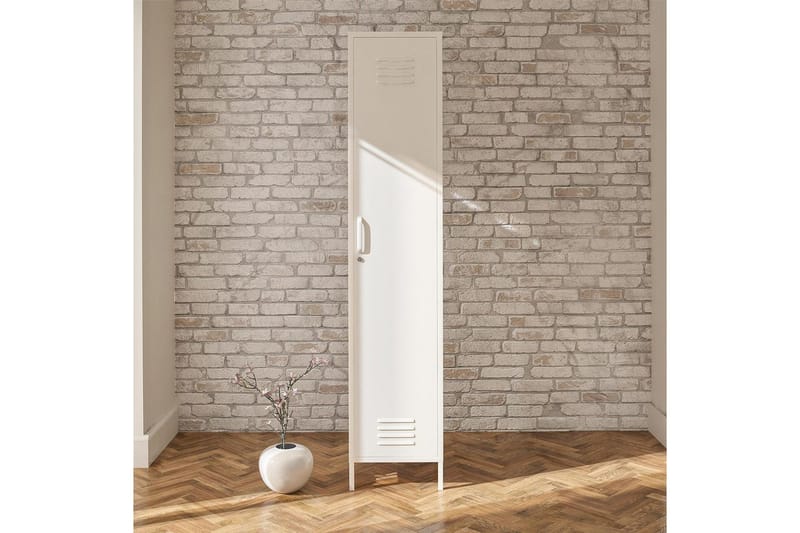 Korkea kaappi Mission District 38x40x185 cm, Valkoinen - 38x40x185 cm, Valkoinen - Säilytys - Kaappi - Säilytyskaappi - Pukukaappi