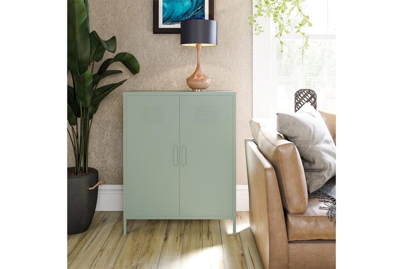 Korkea kaappi Mission District 40x80x102 cm, Haaleanvihreä - 40x80x102 cm, Haaleanvihreä - Säilytys - Kaappi - Säilytyskaappi