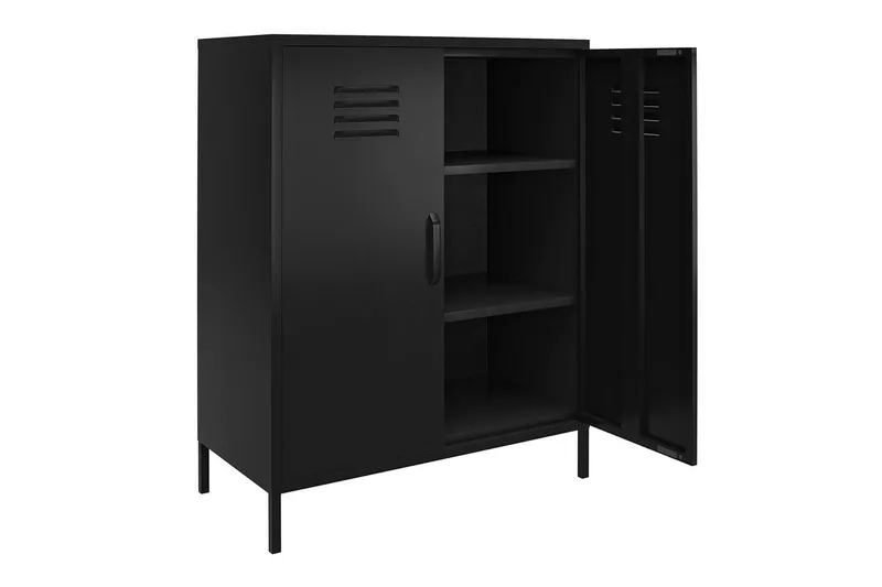 Korkea kaappi Mission District 40x80x102 cm, Musta - 40x80x102 cm, Musta - Säilytys - Kaappi - Säilytyskaappi