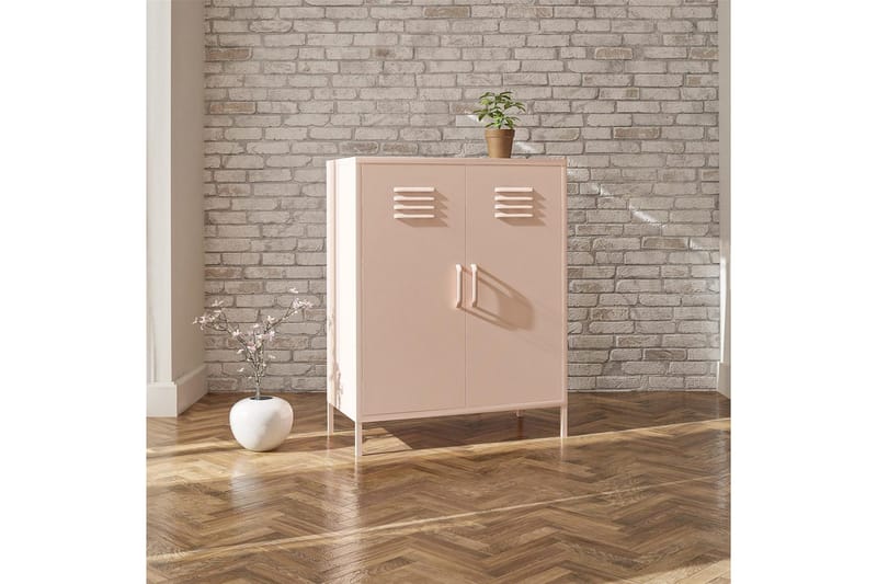 Korkea kaappi Mission District 40x80x102 cm, Vaaleanpunainen - 40x80x102 cm, Vaaleanpunainen - Säilytys - Kaappi - Säilytyskaappi