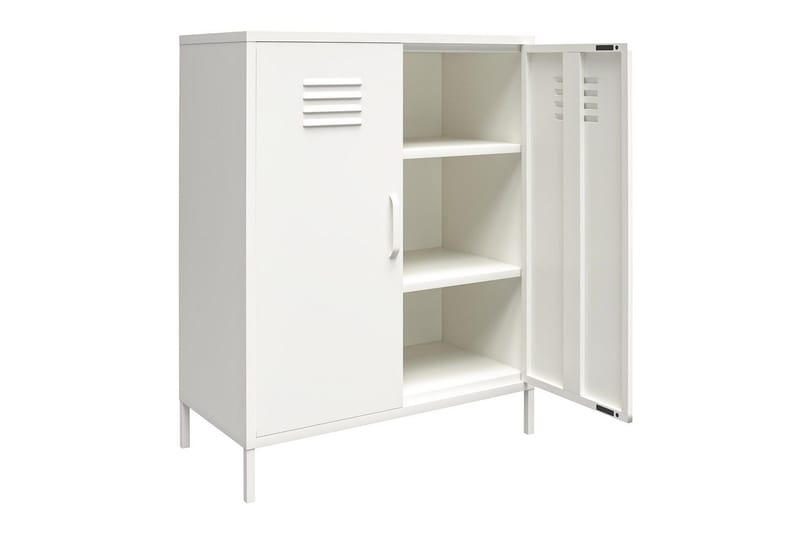 Korkea kaappi Mission District 40x80x102 cm, Valkoinen - 40x80x102 cm, Valkoinen - Huonekalut - Pöytä & ruokailuryhmä - Apupöytä & sivupöytä - Konsolipöytä