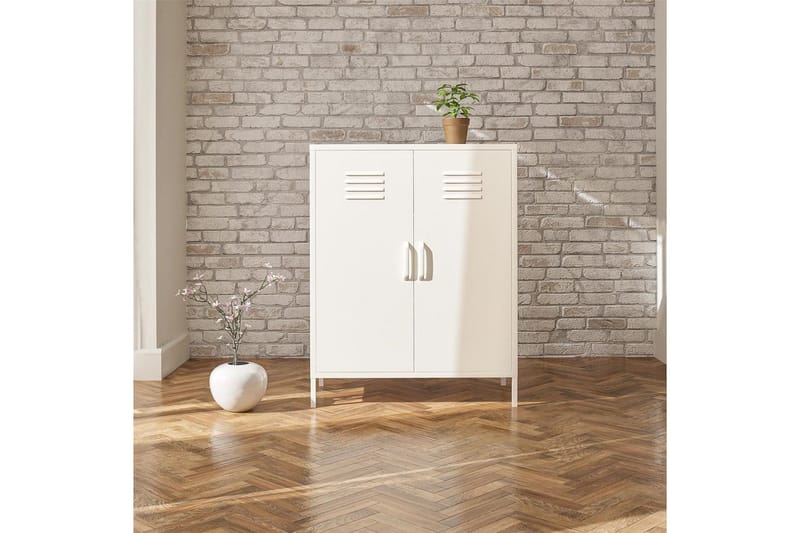 Korkea kaappi Mission District 40x80x102 cm, Valkoinen - 40x80x102 cm, Valkoinen - Huonekalut - Pöytä & ruokailuryhmä - Apupöytä & sivupöytä - Konsolipöytä