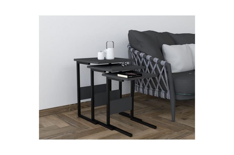 Korra Pöytäsarja 40 cm - Musta - Huonekalut - Pöytä & ruokailuryhmä - Apupöytä & sivupöytä - Sarjapöytä
