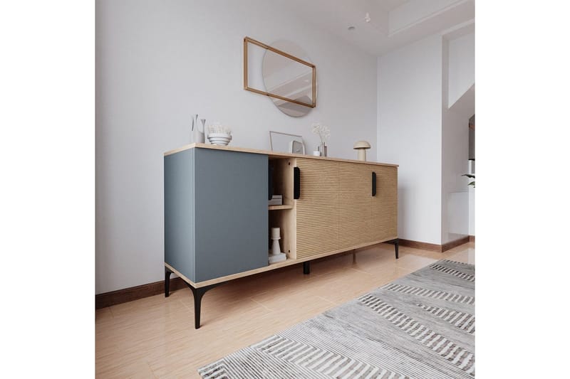 Kunar Konsolipöytä 180 cm - Antrasiitti/Luonnonväri - Huonekalut - Pöytä & ruokailuryhmä - Apupöytä & sivupöytä - Konsolipöytä