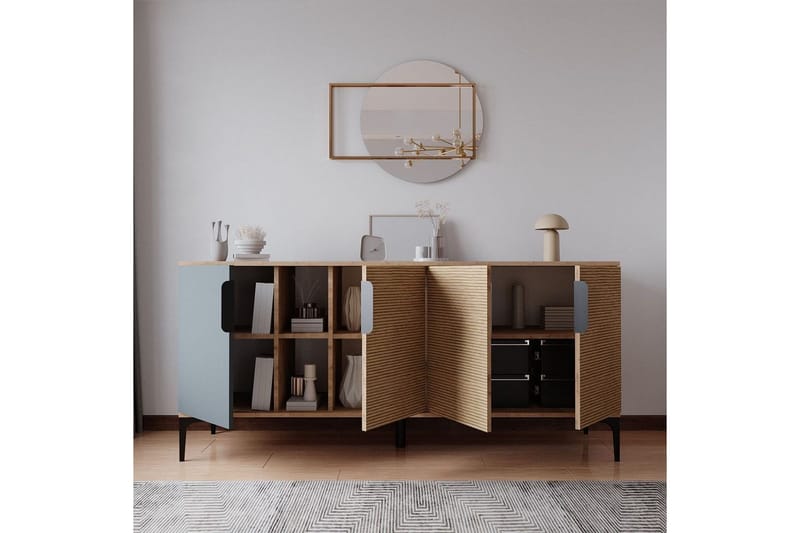 Kunar Konsolipöytä 180 cm - Antrasiitti/Luonnonväri - Huonekalut - Pöytä & ruokailuryhmä - Apupöytä & sivupöytä - Konsolipöytä