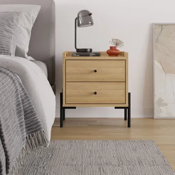 Kunimitsu Yöpöytä 45 cm - Sapphire Oak - Huonekalut - Pöytä & ruokailuryhmä - Apupöytä & sivupöytä - Yöpöytä