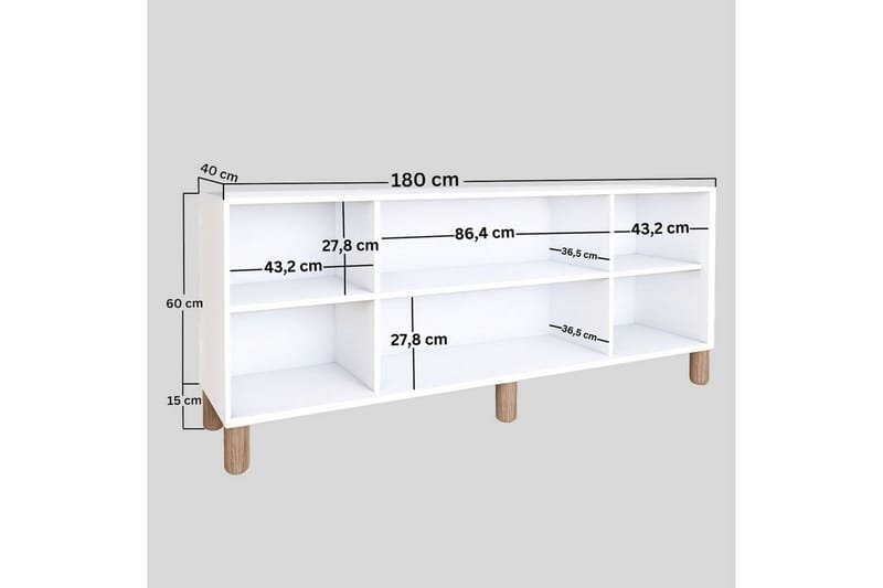 Kuniyoshi Konsolipöytä 180 cm - Valkoinen - Huonekalut - Pöytä & ruokailuryhmä - Apupöytä & sivupöytä - Konsolipöytä