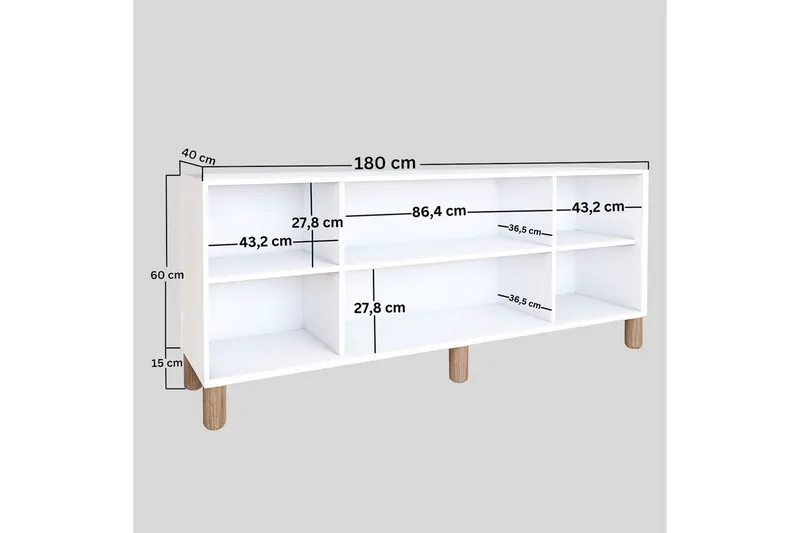 Kuniyoshi Konsolipöytä 180 cm - Valkoinen - Huonekalut - Pöytä & ruokailuryhmä - Apupöytä & sivupöytä - Konsolipöytä