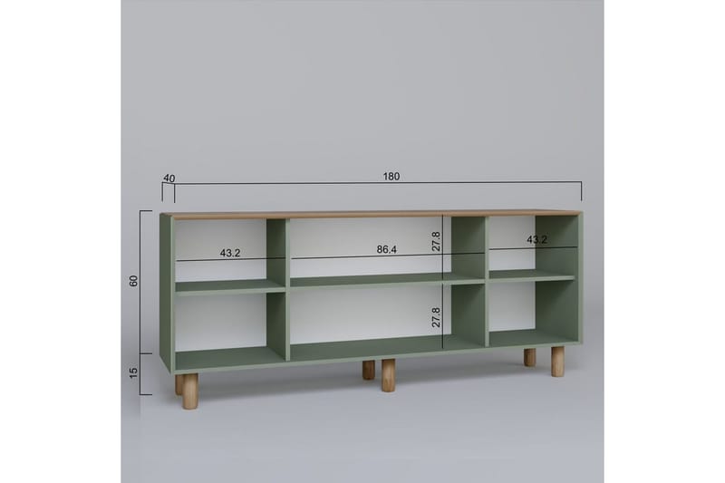 Kuniyoshi Konsolipöytä 180 cm - Vihreä - Huonekalut - Pöytä & ruokailuryhmä - Apupöytä & sivupöytä - Konsolipöytä