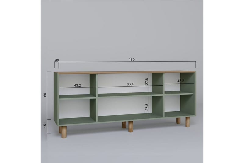 Kuniyoshi Konsolipöytä 180 cm - Vihreä - Huonekalut - Pöytä & ruokailuryhmä - Apupöytä & sivupöytä - Konsolipöytä