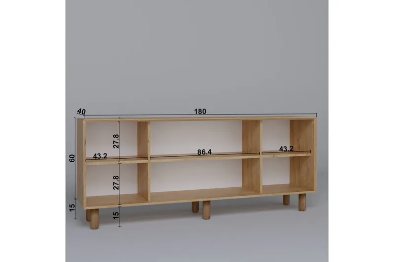 Kuniyoshi Konsolipöytä 180 cm - Pähkinä - Huonekalut - Pöytä & ruokailuryhmä - Apupöytä & sivupöytä - Konsolipöytä