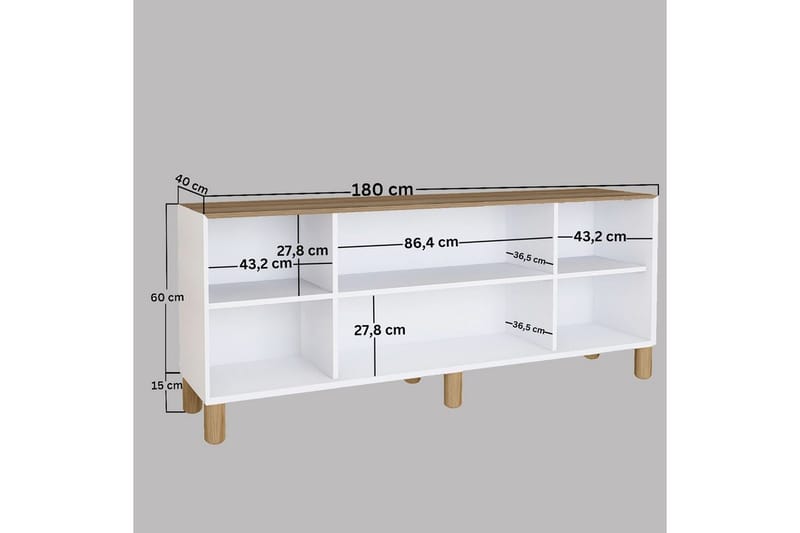Kuniyoshi Konsolipöytä 180 cm - Pähkinä - Huonekalut - Pöytä & ruokailuryhmä - Apupöytä & sivupöytä - Konsolipöytä