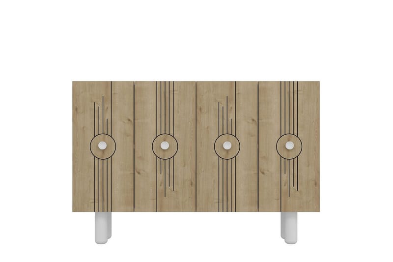 Kyrosen Konsolipöytä 120 cm - Valkoinen/Tammi - Huonekalut - Pöytä & ruokailuryhmä - Apupöytä & sivupöytä - Konsolipöytä