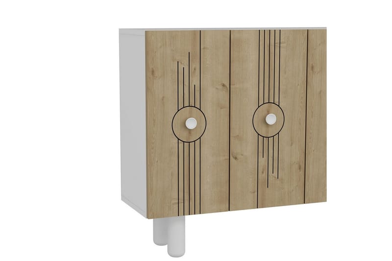 Kyrosen Konsolipöytä 120 cm - Valkoinen/Tammi - Huonekalut - Pöytä & ruokailuryhmä - Apupöytä & sivupöytä - Konsolipöytä