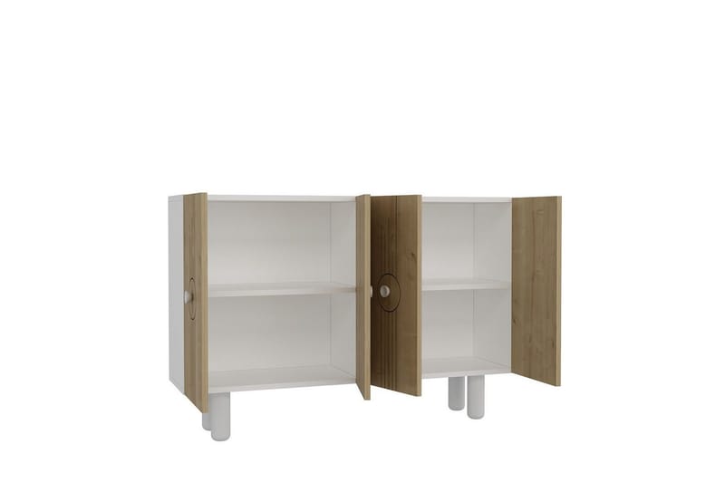 Kyrosen Konsolipöytä 120 cm - Valkoinen/Tammi - Huonekalut - Pöytä & ruokailuryhmä - Apupöytä & sivupöytä - Konsolipöytä