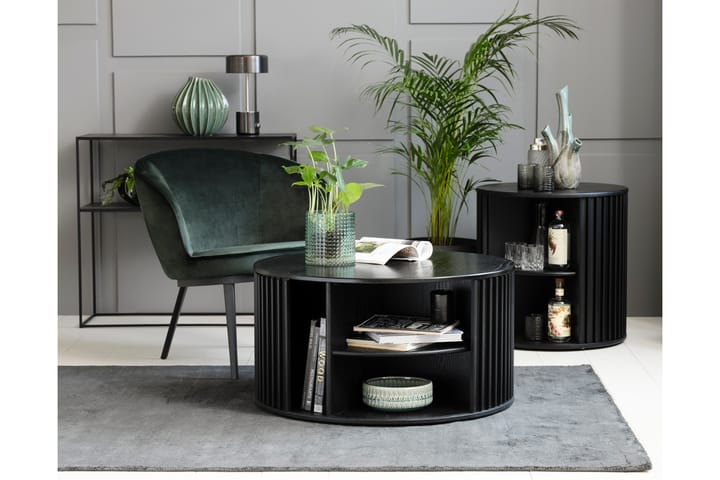 Apupöytä Venim 35x90x80 cm - Musta - Tarjotinpöytä & pikkupöytä - Lamppupöytä