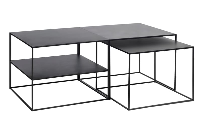 Apupöytä Venim 65x65x50 cm - Musta - Huonekalut - Pöytä & ruokailuryhmä - Apupöytä & sivupöytä - Lamppupöytä