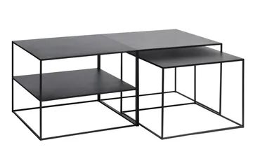 Apupöytä Venim 65x65x50 cm - Musta - Huonekalut - Pöytä & ruokailuryhmä - Apupöytä & sivupöytä - Lamppupöytä