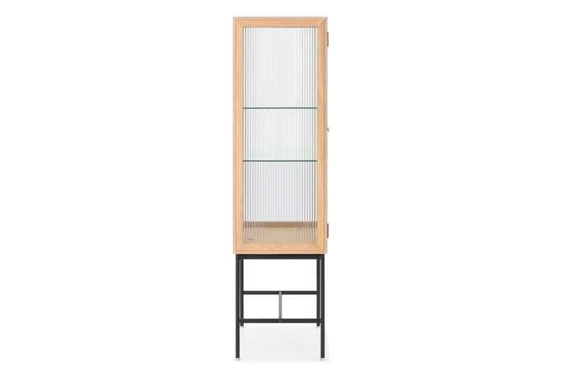 Lasivitriini Jelric 42 cm syvyys 80 cm leveys 155 cm korkeus - Luonnonväri - Säilytys - Kaappi - Vitriini