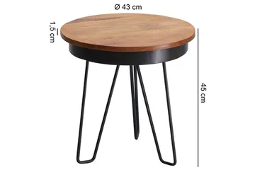 Sidobord & lampbord Wohnling Brun, Svart - Huonekalut - Pöytä & ruokailuryhmä - Apupöytä & sivupöytä - Lamppupöytä