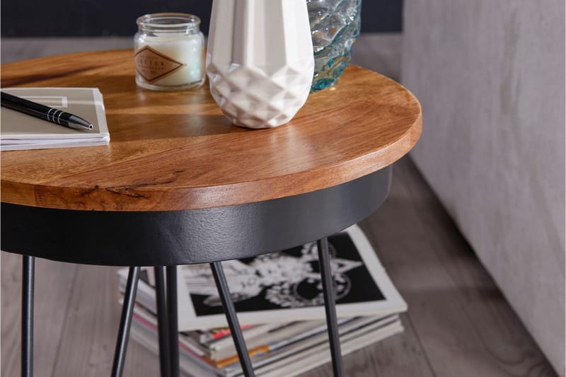 Sidobord & lampbord Wohnling Brun, Svart - Huonekalut - Pöytä & ruokailuryhmä - Apupöytä & sivupöytä - Lamppupöytä