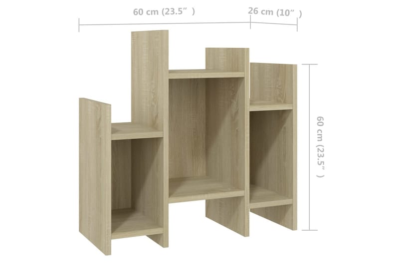 Sivukaappi Sonoma-tammi 60x26x60 cm lastulevy - Huonekalut - Pöytä & ruokailuryhmä - Apupöytä & sivupöytä - Lamppupöytä