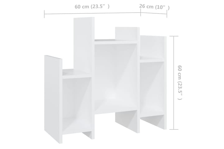 Sivukaappi valkoinen 60x26x60 cm lastulevy - Lamppupöytä - Tarjotinpöytä & pikkupöytä