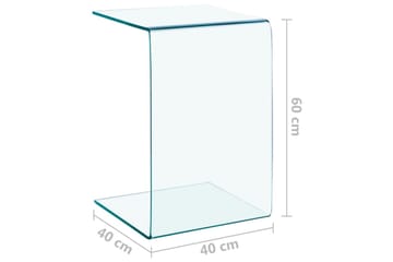 Sivupöytä 40x40x60 cm karkaistu lasi - Läpinäkyvä - Huonekalut - Pöytä & ruokailuryhmä - Apupöytä & sivupöytä - Lamppupöytä