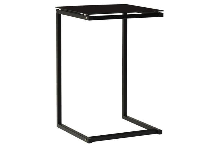 Sivupöytä 40x40x60 cm Karkaistu lasi - Musta - Lamppupöytä - Tarjotinpöytä & pikkupöytä
