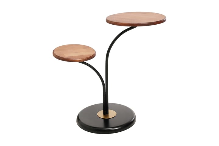Sivupöytä Alsunga 35x62x35 cm Pyöreä - Musta - Lamppupöytä - Tarjotinpöytä & pikkupöytä