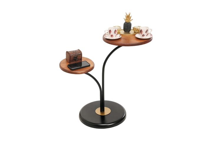 Sivupöytä Alsunga 35x62x35 cm Pyöreä - Musta - Tarjotinpöytä & pikkupöytä - Lamppupöytä