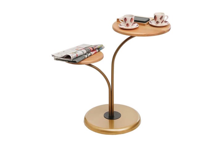 Sivupöytä Alsunga 35x62x35 cm Pyöreä - Tammi - Tarjotinpöytä & pikkupöytä - Lamppupöytä