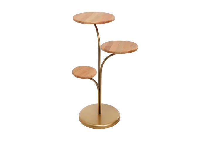 Sivupöytä Alsunga 35x85x35 cm Pyöreä - Tammi - Tarjotinpöytä & pikkupöytä - Lamppupöytä
