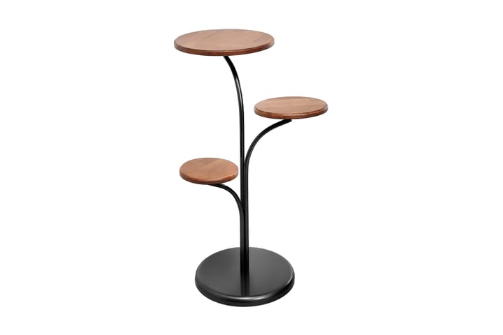 Sivupöytä Alsunga 35x85x35 cm Pyöreä - Musta - Tarjotinpöytä & pikkupöytä - Lamppupöytä