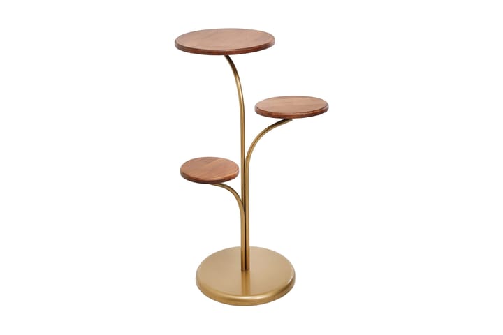 Sivupöytä Alsunga 35x85x35 cm Pyöreä - Ruskea - Tarjotinpöyt�ä & pikkupöytä - Lamppupöytä