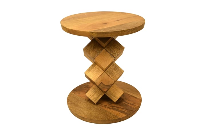 Sivupöytä Ashland 40 cm Pyöreä - Ruskea - Lamppupöytä - Tarjotinpöytä & pikkupöytä