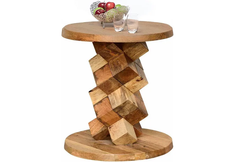 Sivupöytä Ashland 40 cm Pyöreä - Ruskea - Huonekalut - Pöytä & ruokailuryhmä - Apupöytä & sivupöytä - Lamppupöytä